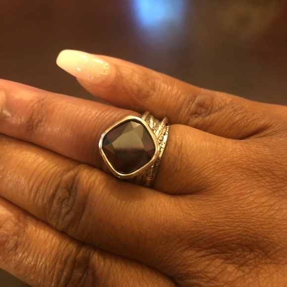 Silpada Silver Ring with Purple Gemstone - Picture 2 of 6